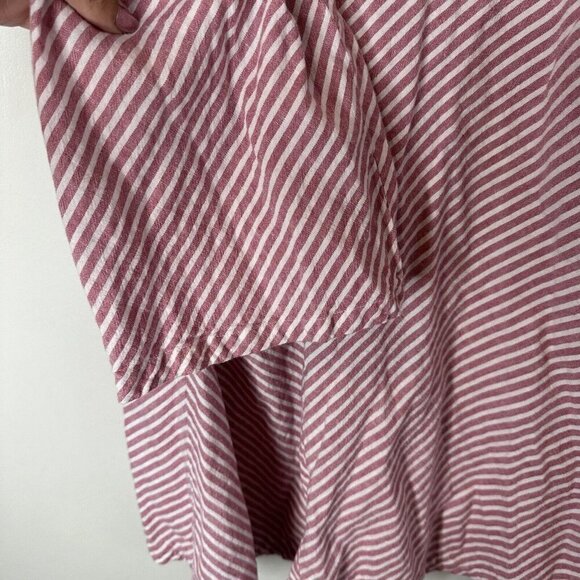 Soft Surroundings Womens 3/4 Cold Sleeve Linen Blend Striped Tunic Blouse 2X - Picture 5 of 12